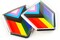 Rainbow Gay Pride Flag Decal Sticker Car Emblem LGBTQ Flag Car Decoration Accessories Chrome Shield for Truck Vehicles Cars, 2 Pack